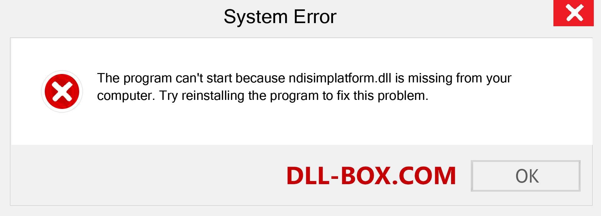  ndisimplatform.dll file is missing?. Download for Windows 7, 8, 10 - Fix  ndisimplatform dll Missing Error on Windows, photos, images
